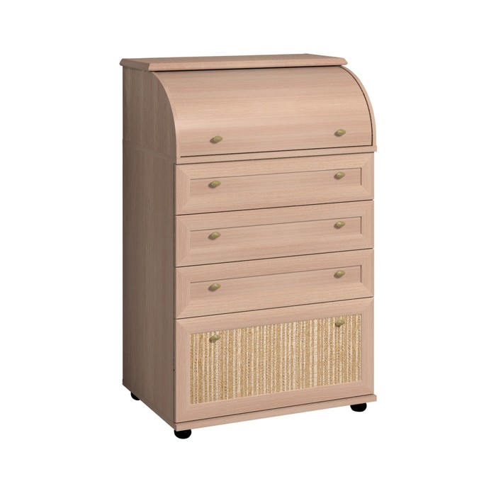 Комод-секретер "Милана-2", дуб отбелённый