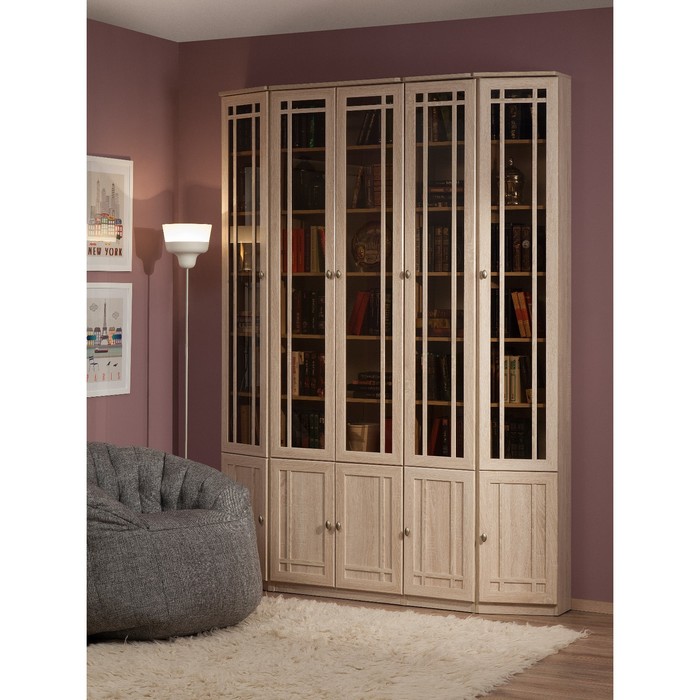 Шкаф для книг Sherlock 34, дуб сонома