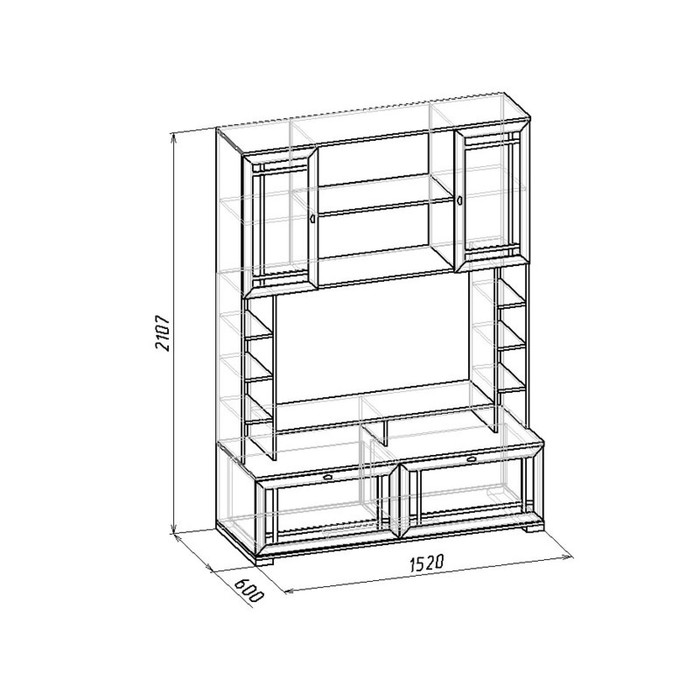 Стенка Sherlock 1, орех шоколадный