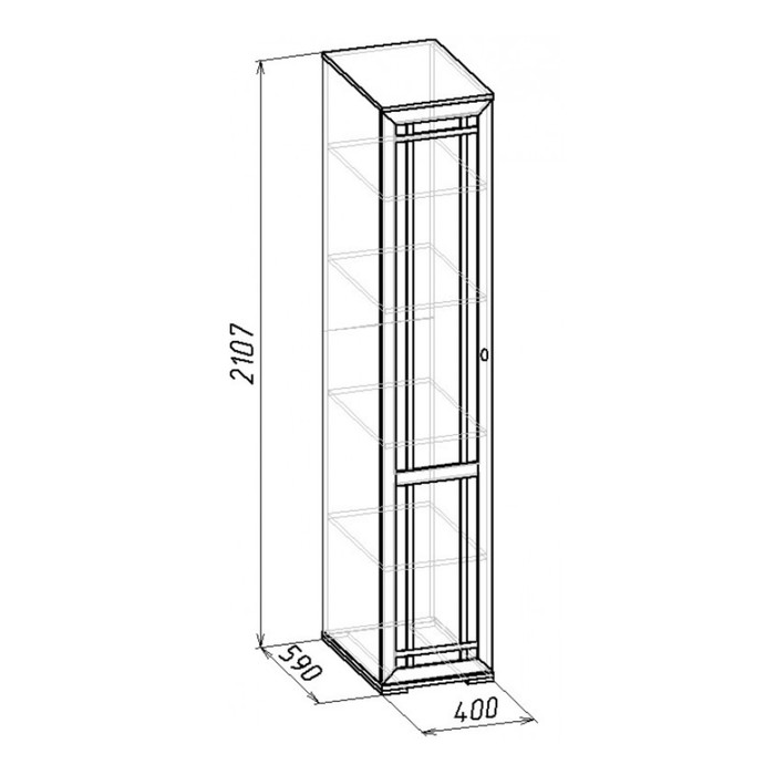 Шкаф для белья левый Sherlock 8, орех шоколадный