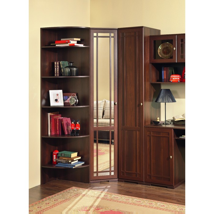 Шкаф для белья левый Sherlock 8, орех шоколадный