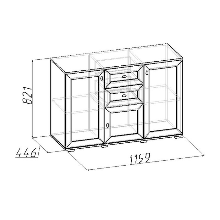 Комод "Милана-2", орех