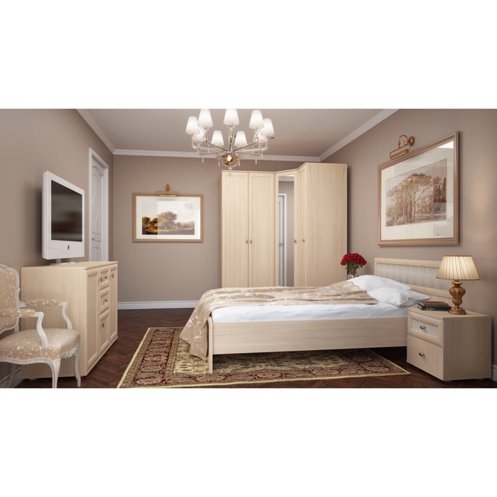 Шкаф для одежды "Милана", дуб отбелённый