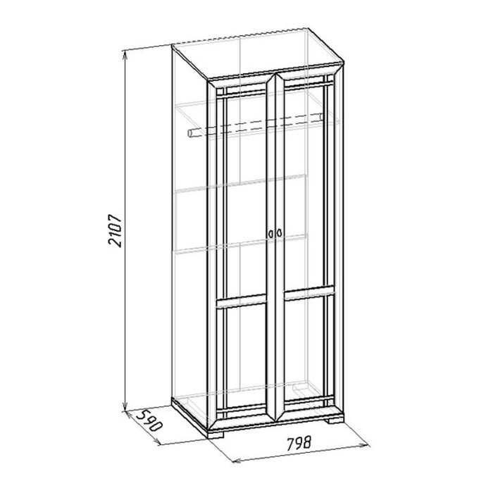 Шкаф для одежды Sherlock 12, дуб сонома