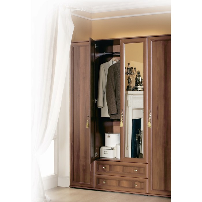 Шкаф для одежды и белья "Милана", орех