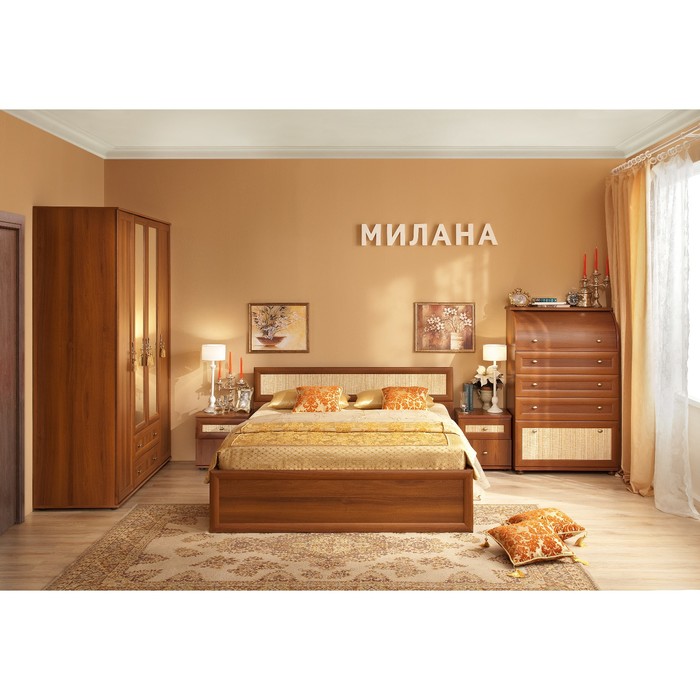 Шкаф для одежды и белья "Милана", орех