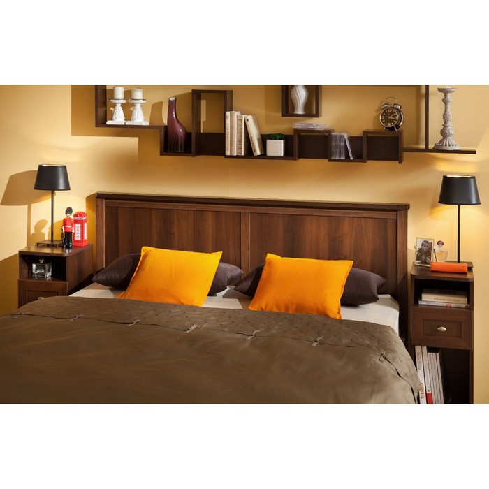 Кровать с ПМ Sherlock 43.2, с основанием, 1400х2000, орех шоколадный