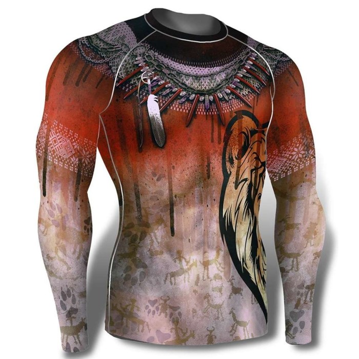 Рашгард с длинным рукавом, AZTEK цвет красный, 2XL