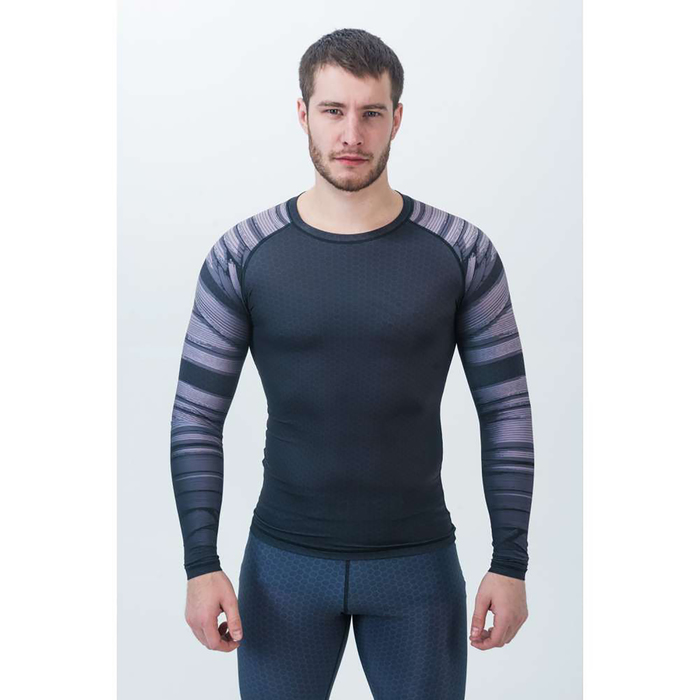 Рашгард с длинным рукавом, Bandage цвет чёрный, XL