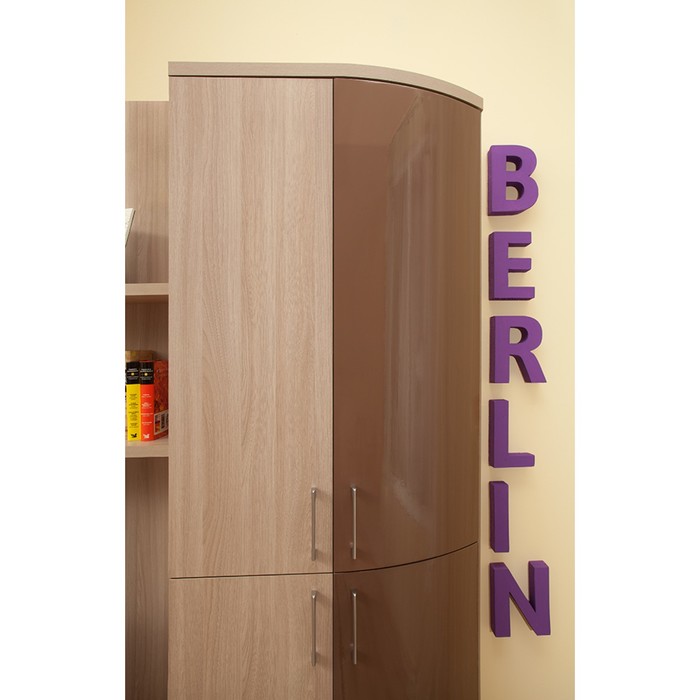 Стенка BERLIN 1, ясень шимо/шоколад глянец