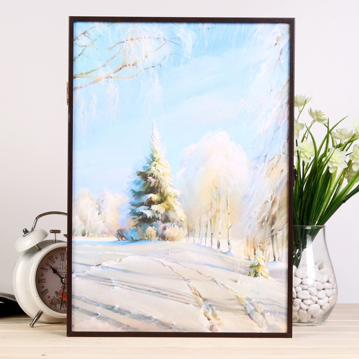 Ключница "Зимний лес" Декабокс N-120 41х31х5 см