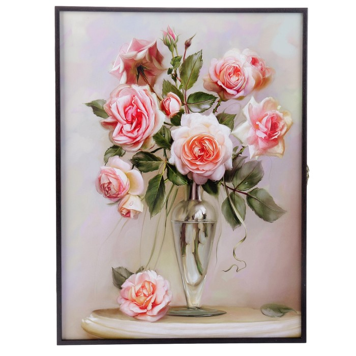 Ключница "Букет роз" Декабокс  41х31х5 см