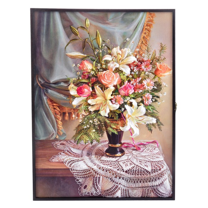 Ключница "Цветы" Декабокс  41х31х5 см