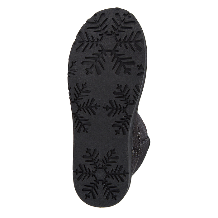 Угги женские, цвет черный/серебро, размер 39