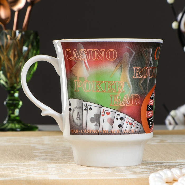 Кружка "Водолей казино", деколь, 600 мл