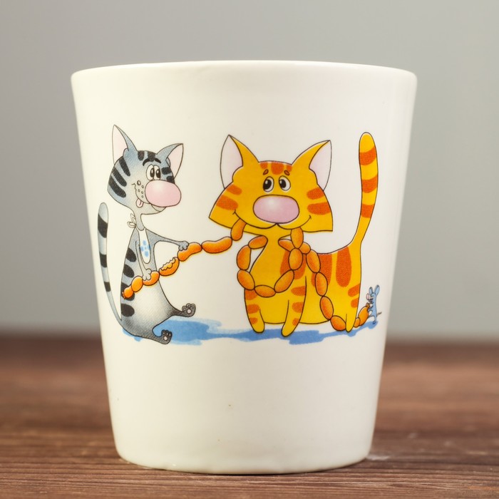 Кружка 350 мл "Конус Мур-мур", деколь, микс