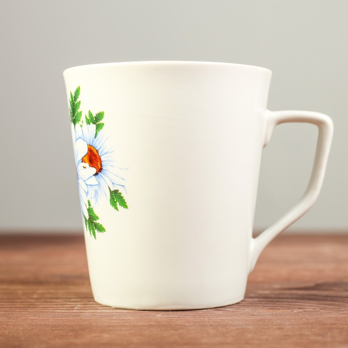 Кружка "Конус ромашка", деколь, 350 мл