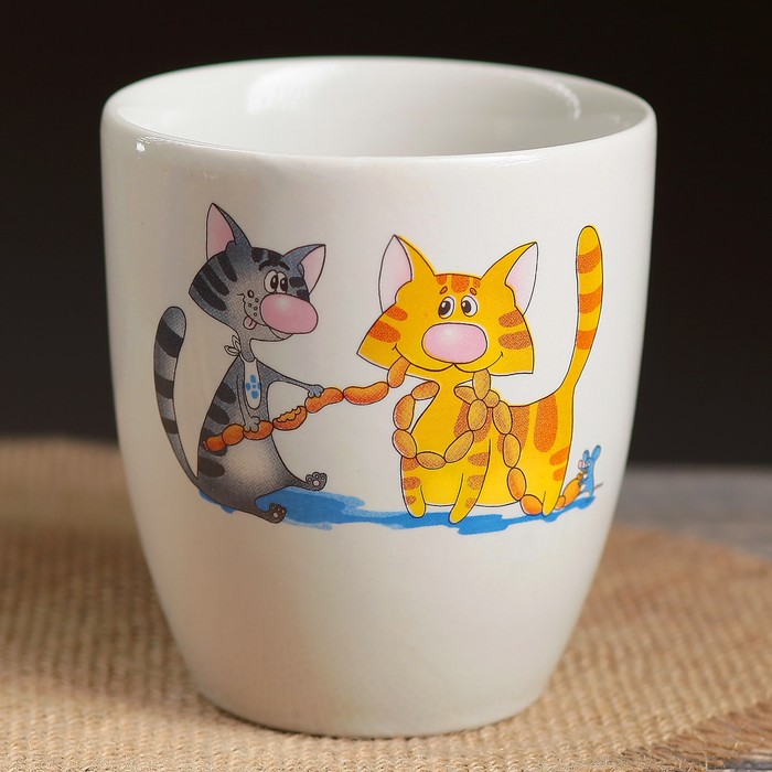 Кружка 400 мл "Полесье Мур-мур", деколь, микс