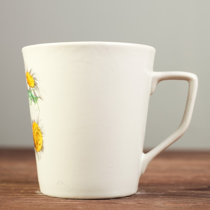 Кружка "Конус лето-ромашка", деколь, 350 мл