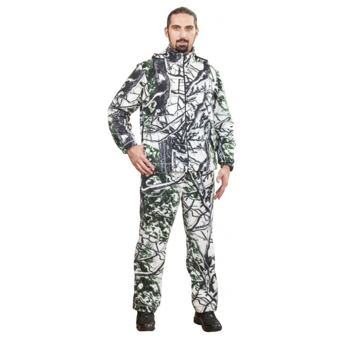 Костюм «КВЕСТ Никс-НТ», флис, размер 52-54, рост 170-176, белый лес