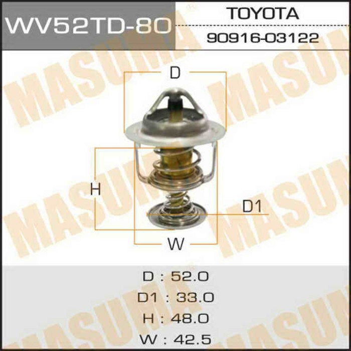 Термостат MASUMA WV52TD-80 WV52TD80