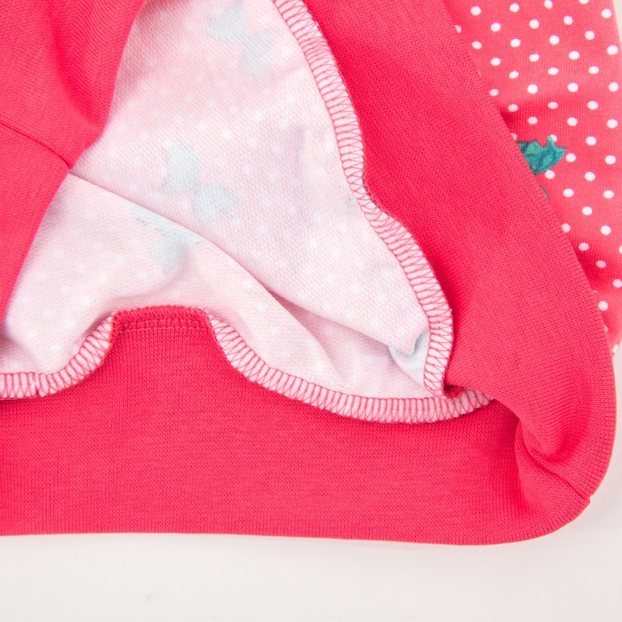 Джемпер для девочки,рост 128 см, цвет коралловый, принт бантик Л761