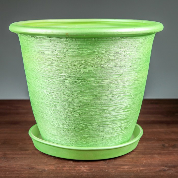 Кашпо "Премиум" цвет салатовый 10л