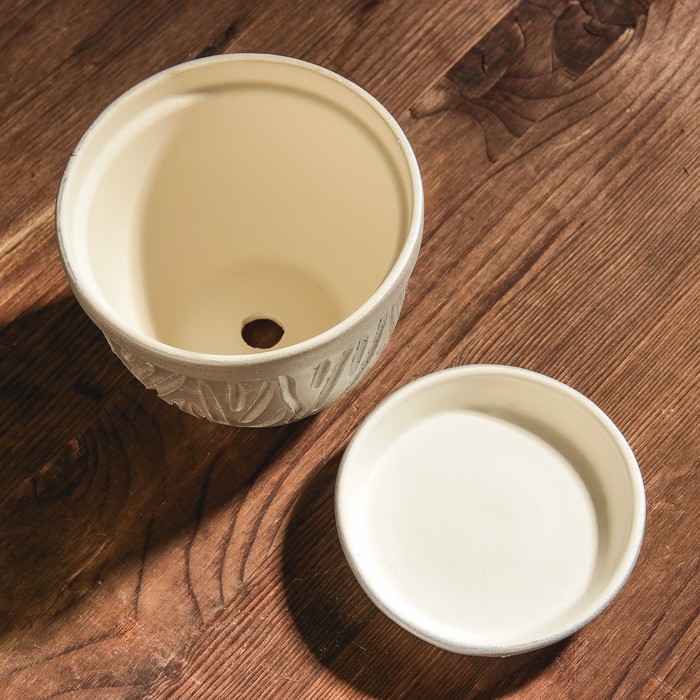 Кашпо "Премиум" цвет серебро 0.5л