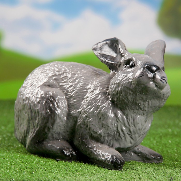 Садовая фигура "Заяц" серый 19*28*16 см, полистоун