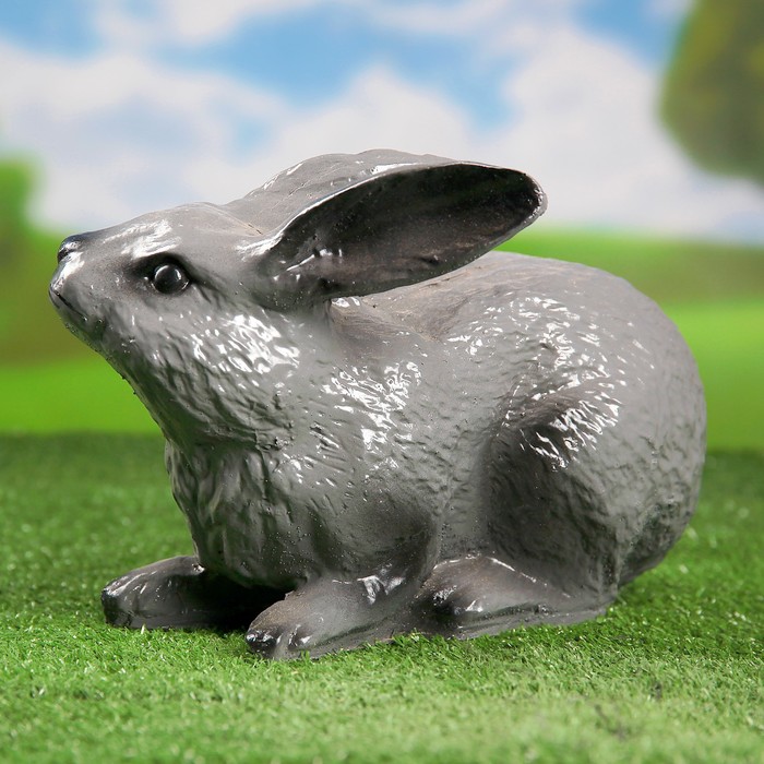 Садовая фигура "Заяц" серый 19*28*16 см, полистоун