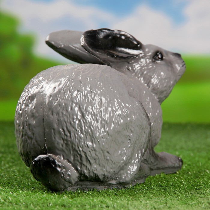 Садовая фигура "Заяц" серый 19*28*16 см, полистоун