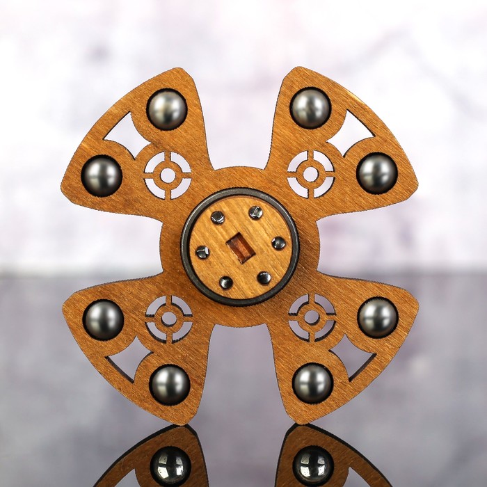 Спиннер деревянный "Бабочка", тёмное дерево