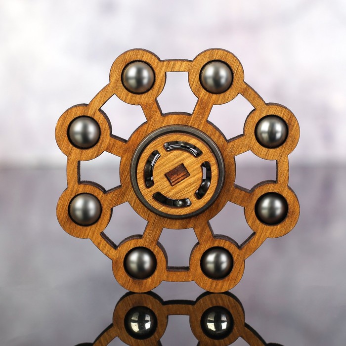 Спиннер деревянный "Осьминог", тёмное дерево