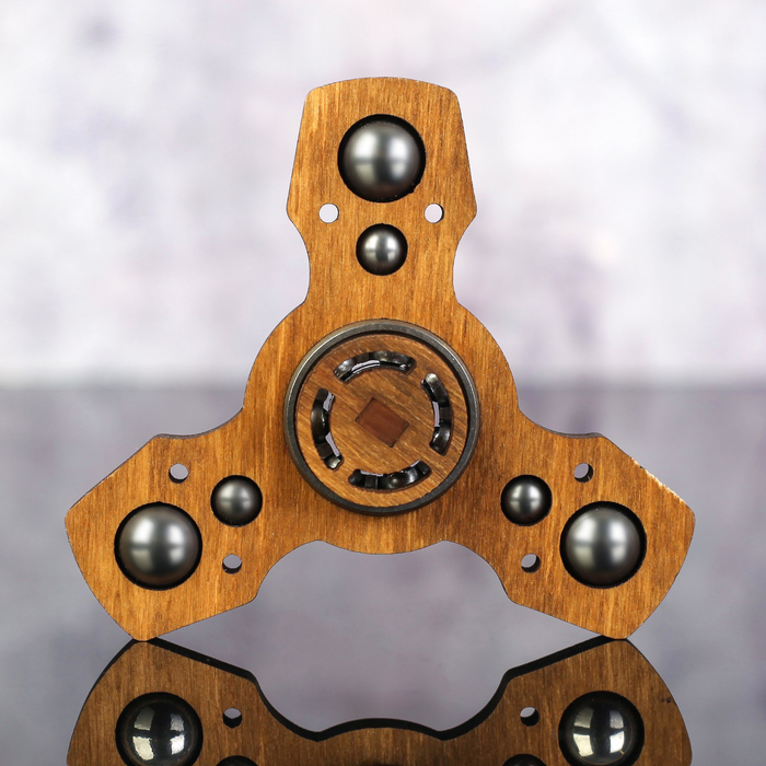 Спиннер деревянный "Удар", тёмное дерево