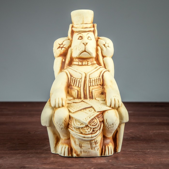 Копилка "Собака на троне" шамот