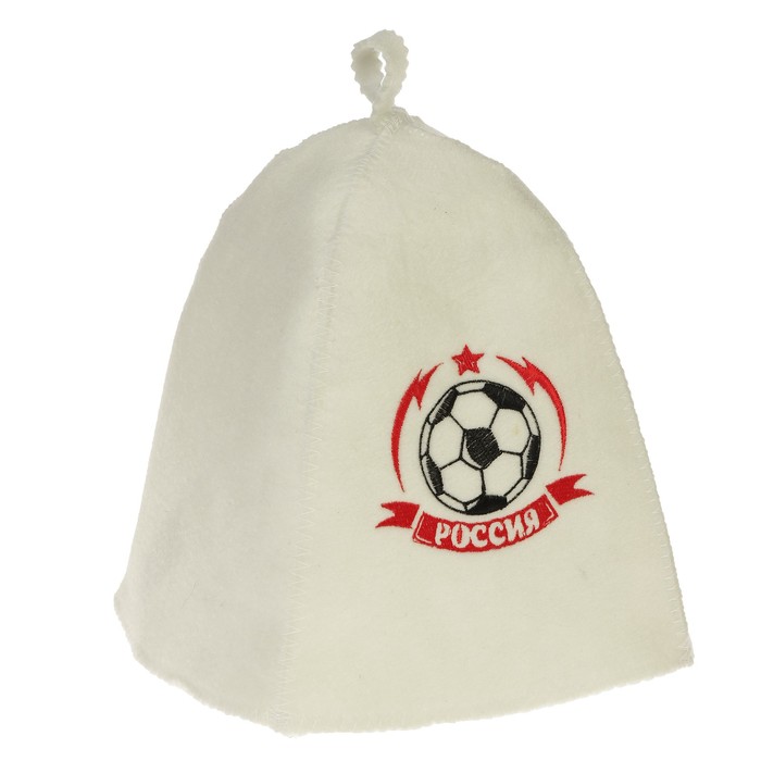 Шапка банная с вышивкой "Россия", первый сорт
