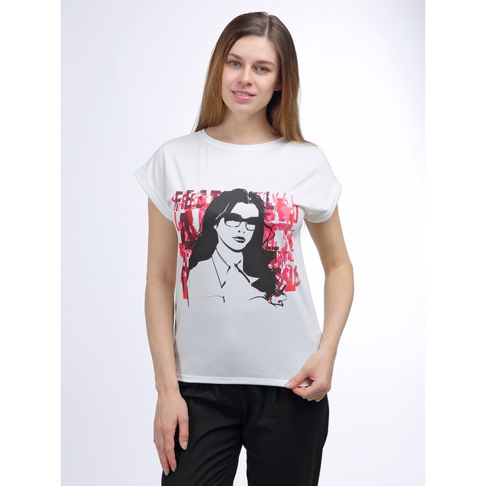 Футболка женская, девушка, 48 размер