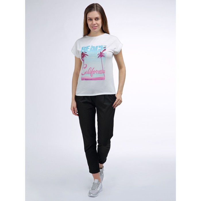 Футболка женская, пальма, 52 размер