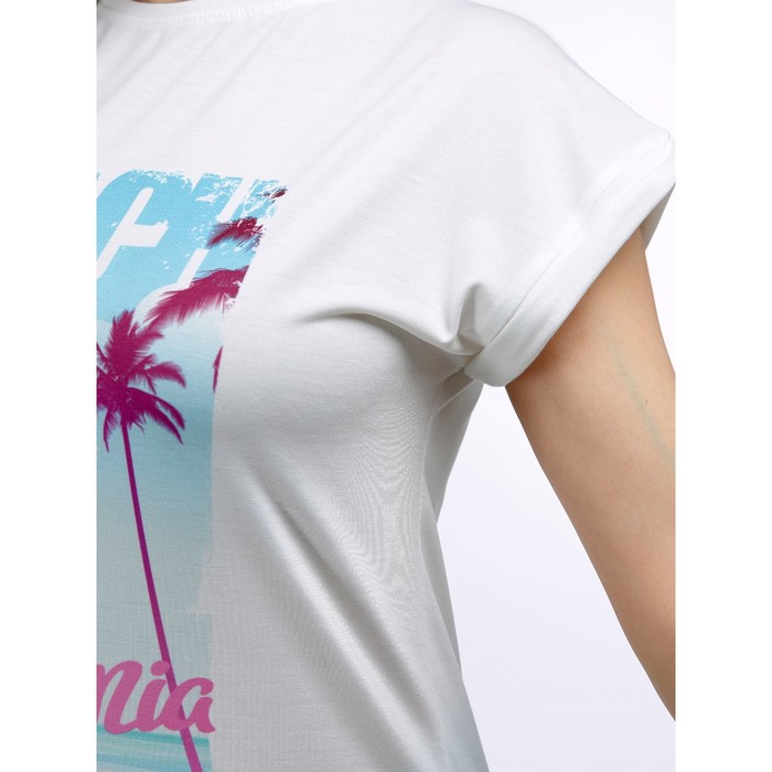 Футболка женская, пальма, 52 размер