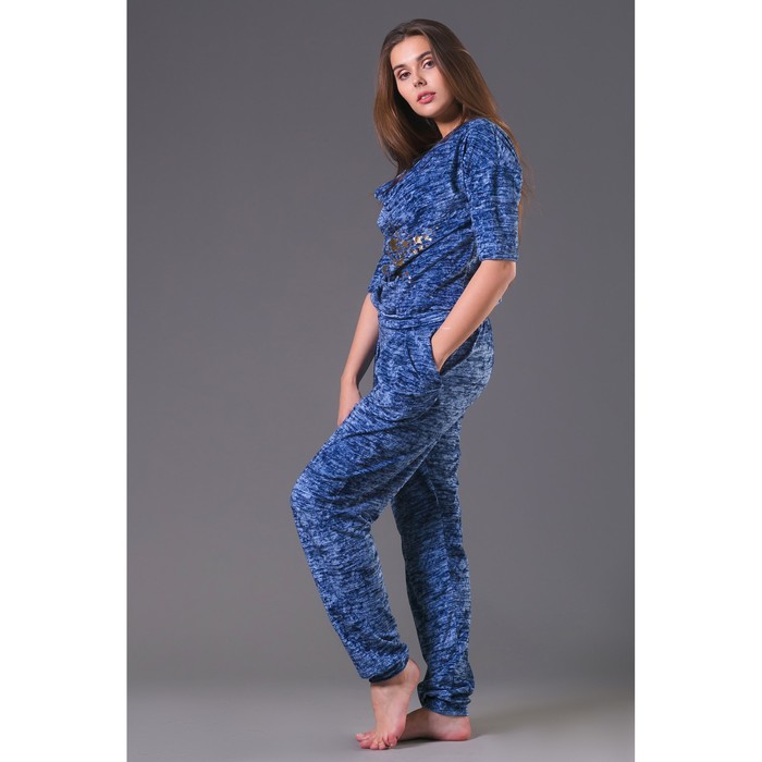 Комплект женский (джемпер, брюки) 1099 цвет синий, р-р 48
