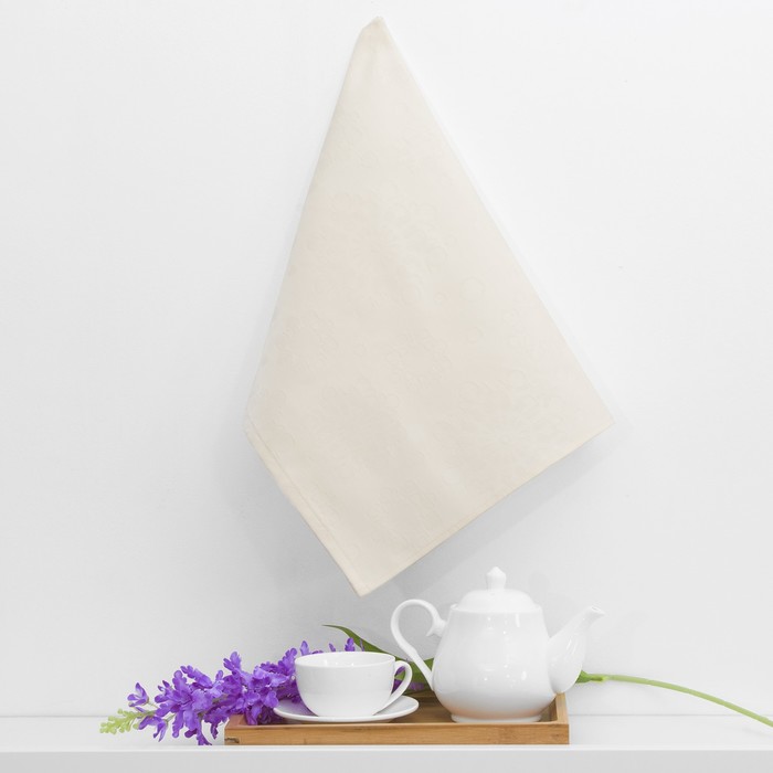 Полотенце кухонное "Snow flakes", 50х70, цвет молочный