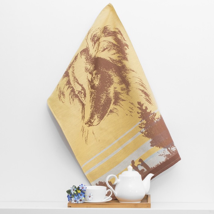 Полотенце кухонное "Альфа", 50х70, цвет бежевый