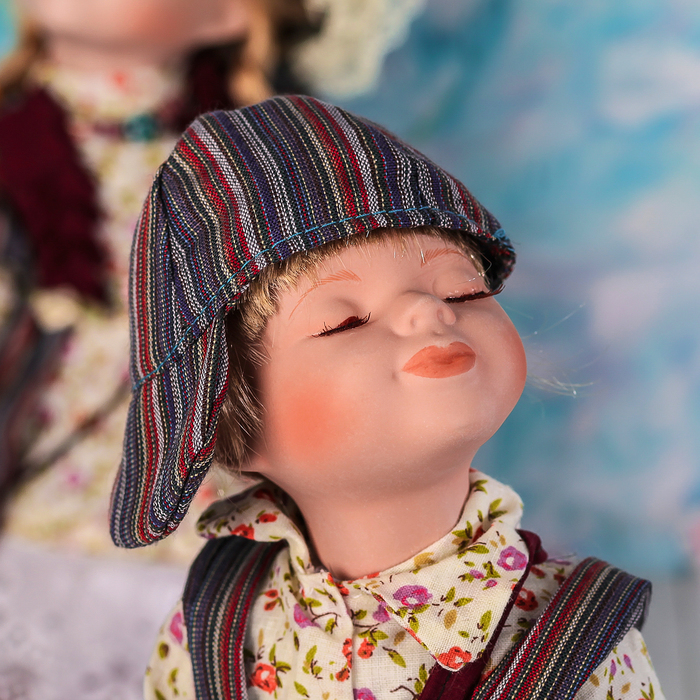 Кукла коллекционная парочка поцелуй набор 2 шт "Эльза и Ганс" 30 см