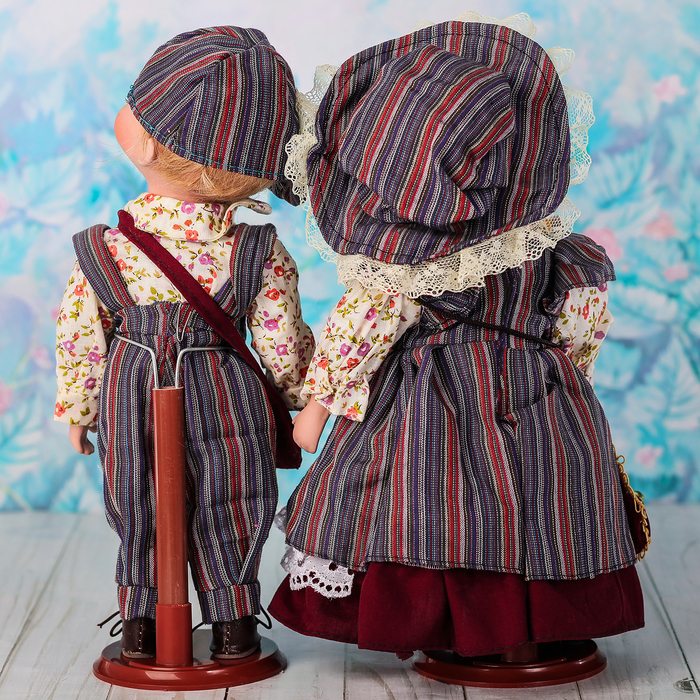 Кукла коллекционная парочка поцелуй набор 2 шт "Эльза и Ганс" 30 см