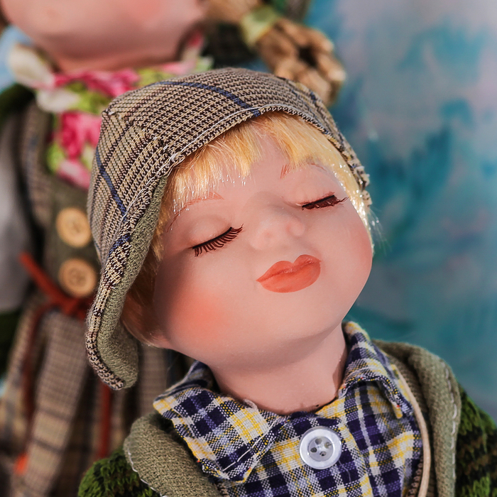 Кукла коллекционная парочка поцелуй набор 2 шт "Ефим и Серафима" 30 см