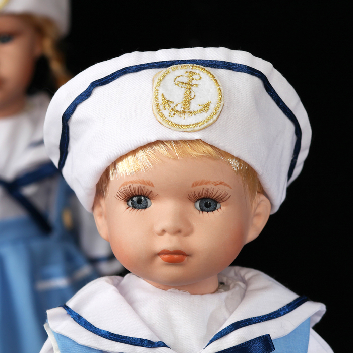 Кукла коллекционная "Парочка Моряк и морячка" (набор 2 шт) 30 см