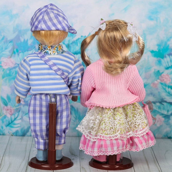 Кукла коллекционная "Парочка Кристина и Андрей" (набор 2 шт) 30 см
