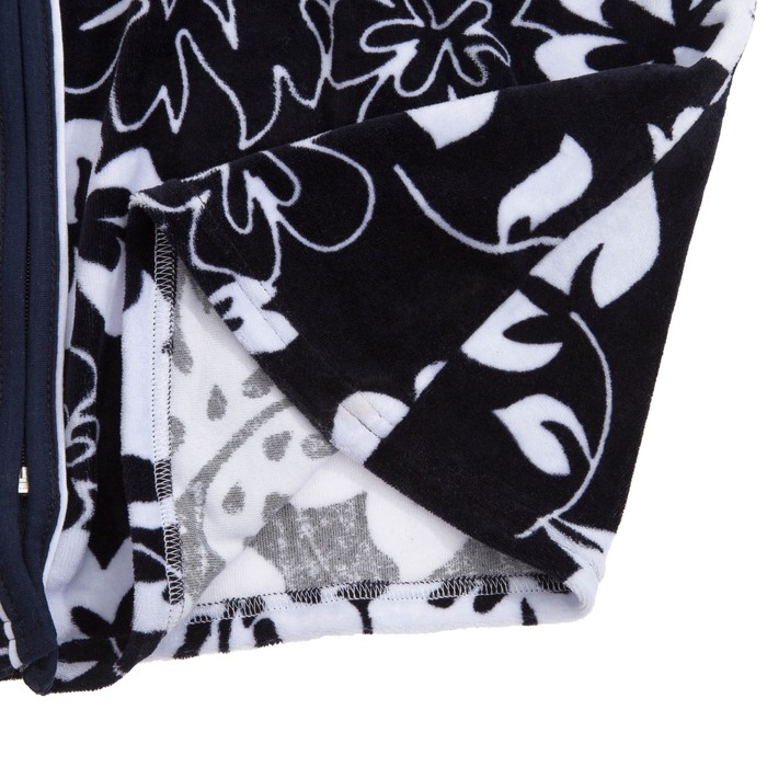 Халат женский на молнии 451 цвет чёрный, р-р 54