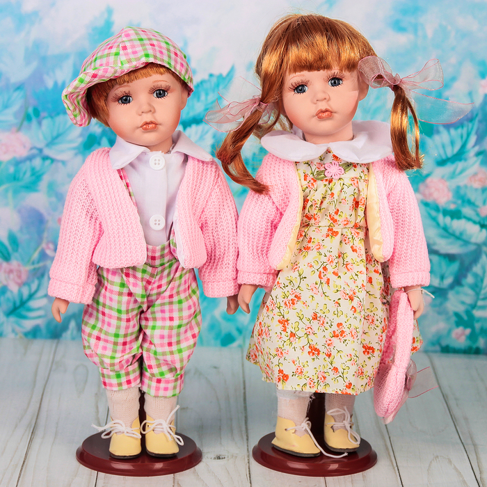 Кукла коллекционная "Парочка губки бантиком. Милана и Марк" (набор 2 шт) 30 см