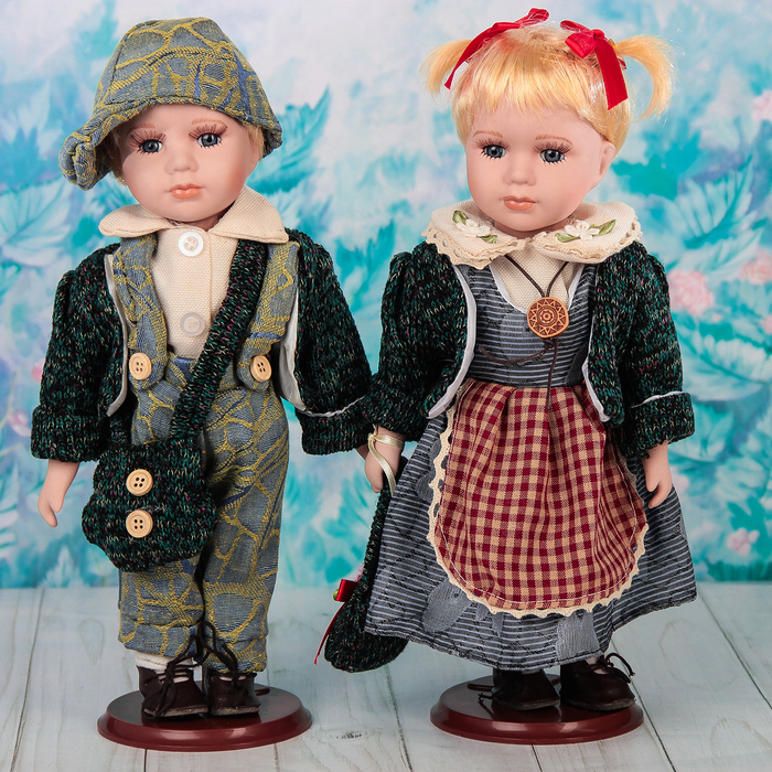 Кукла коллекционная "Парочка губки бантиком. Катя и Слава" (набор 2 шт) 30 см